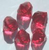 5 20x22mm Siam Faceted Acrylic Drop