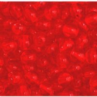 200 5mm Acrylic Transparent Red Round Beads