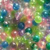 100 6mm Transparent Spring AB Mix Round Acrylic Beads