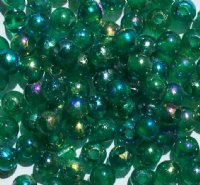 100 6mm Transparent Emerald AB Round Acrylic Beads