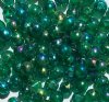 100 6mm Transparent Emerald AB Round Acrylic Beads