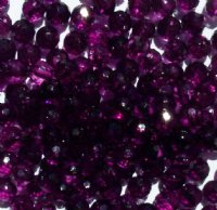 200 6mm Faceted Dark Amethyst Acrylic Beads