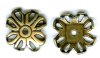 2 12mm Vintage Anti-Tarnish Brass Flower Bead Caps