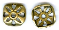 2 8mm Vintage Anti-Tarnish Brass Square Bead Caps