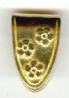 1 17x10mm Anti-Tarnish Brass Pinch Bail with Flowers