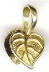 1 18x11mm Anti-Tarnish Brass Leaf Pinch Bail