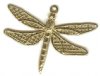 1 26x35mm Anti-Tarnish Brass Dragonfly Pendant