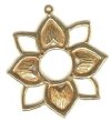 1 Anti-Tarnish Brass 30mm Flower Pendant