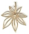 1 Anti-Tarnish Brass 32x29mm Open Flower Pendant