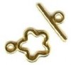 1 9mm Anit-Tarnish Brass Flower Toggle