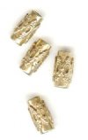 4 Anti-Tarnish Brass 9x3.5mm Fancy Tube Beads