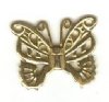 1 14x17mm Anit-Tarnish Brass Butterfly Bead and Connector