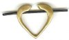 1 15mm Anti-Tarnish Brass Heart Bead Frame