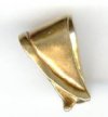 1 15x9mm Anti-Tarnish Brass Draped Pinch Bail