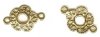 2 18x11mm Anti-Tarnish Brass Curved Filigrae Flower Links