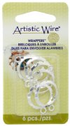 Artistic Wire Round 13.5mm Round Silver Wrapper Pendants