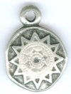 1 Antique Silver Finish Aztec Sun Pendant