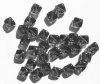 30 9mm Diagonal Hole Transparent Black Diamond Cube Beads