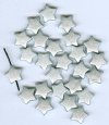 25 13mm Silver Pearlized Acrylic Star Beads