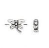 10, 8x7mm Antique Silver Dragonfly Metal Beads