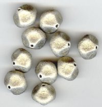 10 13mm Round Matte Metallic Gold Nugget Beads