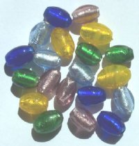 13x10mm 20 Oval Silver Foil Mix Pack
