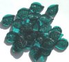 25 18x13mm Dark Teal Leaf Beads