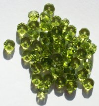 50 3x6mm Faceted Olive Rondelle Beads