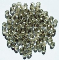 100 4mm Black Diamond Faceted Bicone Beads