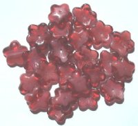 25 5x16mm Raspberry Givre Cupped Flowers