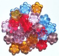 25 5x16mm Mixed Cupped Flowers