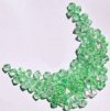 100 6mm Light Green AB Glass Bicone Beads