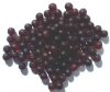 100 6mm Matte Garnet Round Glass Beads