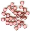  30 6mm Straight Faceted Cathedral Beads - Opaque Pink