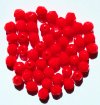 50 6mm Faceted Opaque Red Firepolish Beads