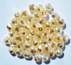 50 6mm Cream Pearl Faceted Glass Beads