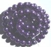 16 inch strand of 8mm Purple Glass Pearls 