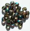 25 8mm Faceted Transparent Black Diamond AB Beads