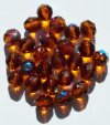 25 8mm Faceted Transparent Topaz AB Beads