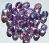 25 8mm Faceted Transparent Violet AB Beads