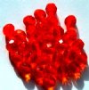 25 8mm Faceted Orange Firepolish Beads