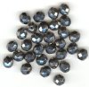 25 8mm Faceted Metallic Gunmetal Beads