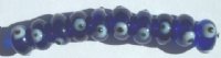 10 8x12mm Cobalt Evil Eye Rondelle Beads