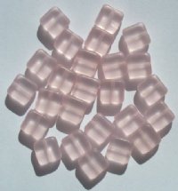 25 9mm Flat Square Matte Transparent Pink
