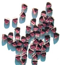 50 9mm Triangle Beads - Transparent Light Amethyst