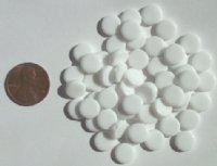 60 9mm White Disk Beads