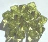 15 20mm Acrylic Faceted Bicone Beads - Olivine