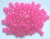 200 3x6mm Faceted Acrylic Rondelle Beads - Transparent Fuchsia