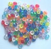 200 3x6mm Faceted Acrylic Rondelle Beads - Transparent Mix Pack