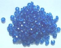 200 3x6mm Faceted Acrylic Rondelle Beads - Transparent Sapphire